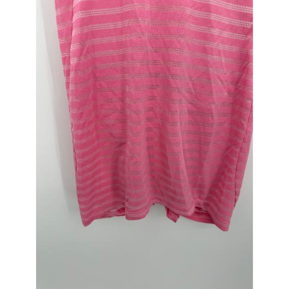 ZYIA Active Pink Striped Knotted Back Tank Top Women's Size Medium M - Picture 4 of 8